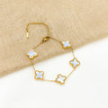 Luxe ’Mother Of Pearl’ Clover Bracelet